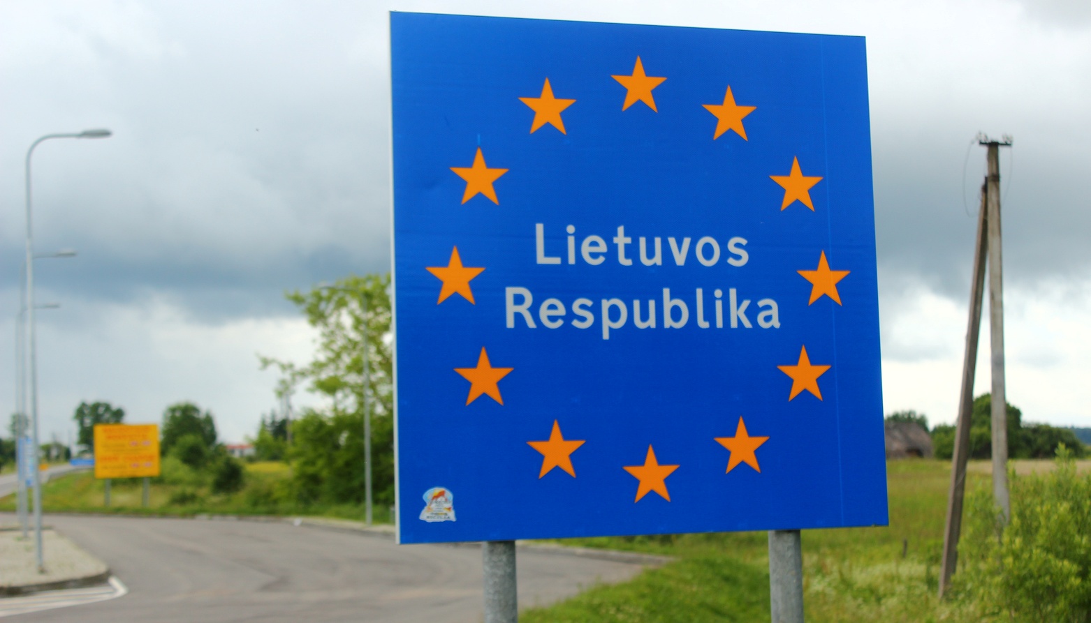 Litauen Grenzschild